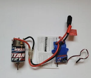 Fits Traxxas XL5 and Titan 12T 550 Waterproof Brushed Esc And Motor Combo NEW - Picture 1 of 1