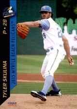 2015 Myrtle Beach Pelicans Choice #22 Tyler Skulina Estero Florida FL Card