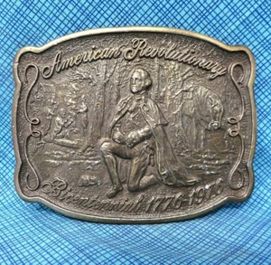 George Washington 1776 Belt Buckle US Bicentennial Vtg James Lind WSAW .CPA247 - Picture 1 of 7