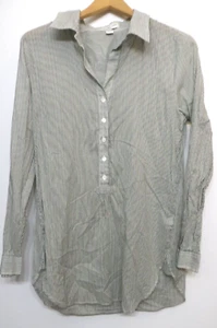 Coldwater Creek Shirt Womens Medium Multicolor Stripe Tunic Pullover 100% Cotton - Picture 1 of 12