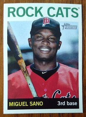 MIGUEL SANO, 2013 TOPPS HERITAGE #1, NEW BRITAIN ROCK CATS - Image 1 of 2