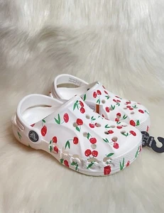 NEW Crocs Baya Clogs Slip on Sandals Cherries Kids C 12 Toddler Size Shoes - Picture 1 of 7