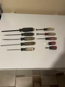 Vintage Lot of Craftsman Screwdrivers Miscellaneous Flat, Phillips, Bit. USA - Picture 1 of 7