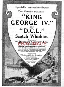 Advert for 'D.C.L. & King George IV' Scotch Whiskies 1914 Small Print Ad 734/02 - Picture 1 of 1