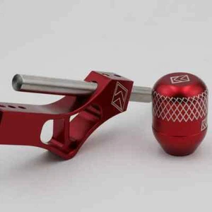 K-TUNED Red Extender Adjustable Shifter Lever Extension + Gear Shift Knob - Picture 1 of 4