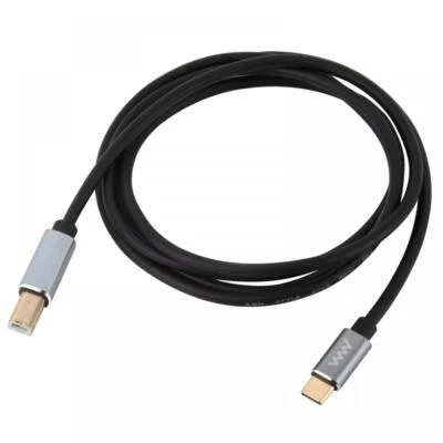 USB C to USB 2.0 B Type Midi Interface & Printer Data Cable 1m - Image 1 of 4