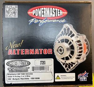 Powermaster 37293 Alternator GM 12si 150 Amp 1 V-Belt Pulley Chrome - Bild 1 von 7