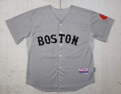 Бейсбольная футболка Red Sox Boston Adrian Gonzalez No28 Majestic Cool Base серая 50 - Изображение 1 из 4