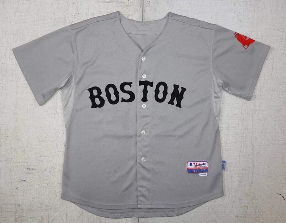 Red Sox Boston Adrian Gonzalez #28 Majestic Cool Base Gray Baseball Jersey 50 - Image 1 of 4