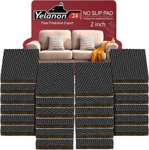 Non Slip Furniture Pads -24 Pcs 2’’ Furniture Grippers Hardwood Floors, Non Skid - Picture 1 of 12
