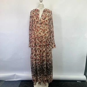 Free People See It Through Floral Maxi Dress. Cream /Red / Brown. XS. RRP $168 - Picture 1 of 8