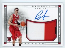 Jakob Poeltl 2016-17 National Treasures Collegiate RC Jersey Patch Auto #18/99