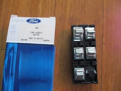 NOS 92-94 福特皇冠维多利亚车窗开关 F3AZ14529A 原始设备制造商 GRAND MARQUIS LH — 第 1/4 张图片