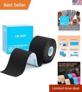 Regular Kinesiology Tape - Pain Relief Performance Tape for Athletes, Black Roll - Picture 1 of 11