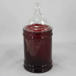Vintage Empoli Red Jar with Clear Lid - Picture 1 of 7