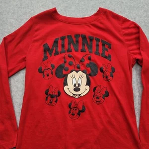 Minnie Mouse Youth Medium Red Long Sleeve Shirt - Picture 1 of 12