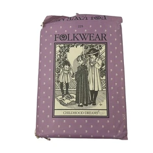 FOLKWEAR 225 CHILDREN DREAMS Niña 2-12 Tela Patrón Costura 1983 CORTE Talla 4 - Imagen 1 de 3