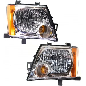For 2011-2012 Nissan Xterra Headlight Driver & Passenger Side Pair (DOT) Chrome - Picture 1 of 4