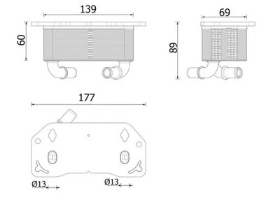 Lubrication Engine Oil Oil Cooler Mahle CLC336000P Fits Volvo S60 S80 S90 V40 - Image 1 of 3