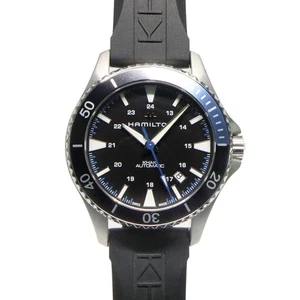 Hamilton Khaki Navy Scuba Auto H82315331 Black SS Working - Picture 1 of 8