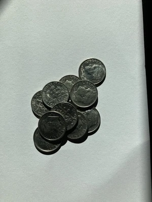 1990 - 1999 P Roosevelt Dime - 10 Coin Run. Coins Will Earn A Hi Grade. - Image 1 of 4