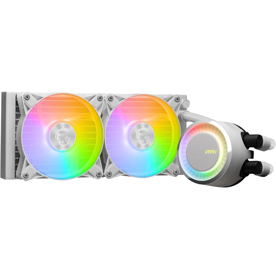 MSI Dissipatore MAG CORELIQUID E240 Bianco con RGB e Ventole da 120mm - Immagine 1 di 4