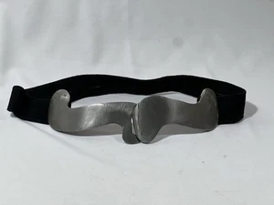 Vintage handgefertigter ACS Gürtel Damen 36" schwarz Wildleder Buff Metall Interlock Schnalle - Bild 1 von 24