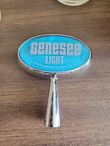 Genesee Light Beer- Plastic Chrome 4" Two Sided Tap Handle Man Cave - Picture 1 of 3