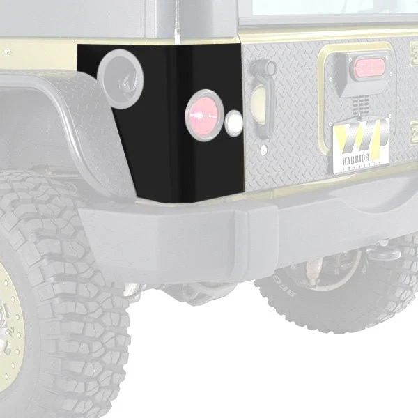 For Jeep Wrangler 07-17 Warrior S924A Smooth Black Rear Corners w LED Cut Out Foto 1 de 1