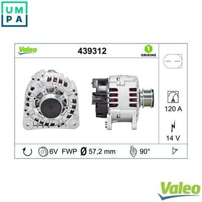 ALTERNATOR 439312 FOR SKODA OCTAVIA/Combi/II SUPERB LAURA ROOMSTER FABIA  VW - Image 1 of 4