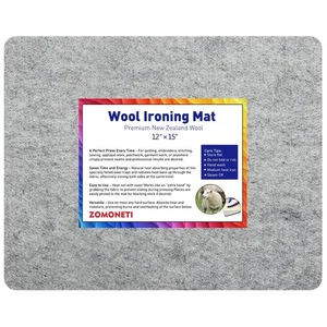 Alfombra de prensado de lana de 15" x 12" 100 % lana de fieltro de Nueva Zelanda almohadilla blanca... - Imagen 1 de 7