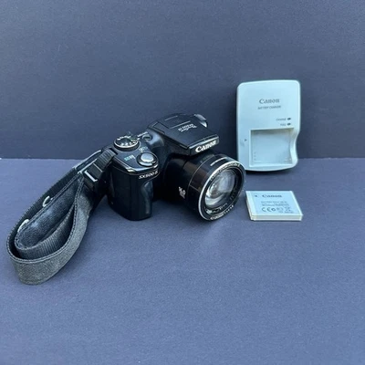 Cannon PowerShot SX500 IS 16.0MP Digital Camera Black Battery And Charger Tested - Image 1 of 4
