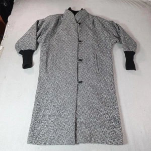 Abrigo Old Money para mujer 16 gris espiga tweed NYG New York Girl tranquilo lujo - Imagen 1 de 22
