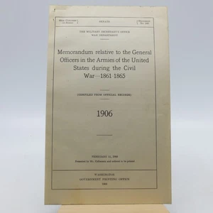 Memorandum relative to the General Officers in the Armies of the United States.. - Picture 1 of 1