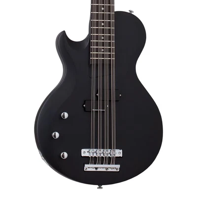 Schecter dUg Pinnick DP-12 Left Handed 12-String Bass - Satin Black - Open Box - Image 1 of 4