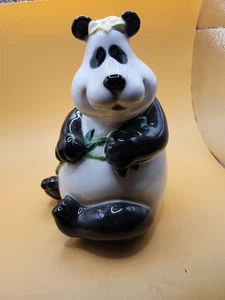 Panda-girl Ceramic Bank by Popular 2002 Looking For A New Home. 9”x6” - Picture 1 of 9