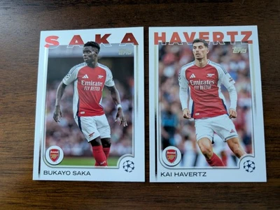 Bukayo Saka/Kai Havertz 2024 Topps UEFA Champions League Arsenal FC #77 #125 - Image 1 of 2