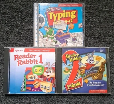 Reader Rabbit 1 Ages 4-7 & Reader Rabbi 2 Ages 6-8, All Star Typing Ages 9-11 PC - Image 1 of 4