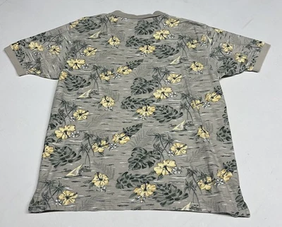 Camisa Polo Deportiva Op Hawaiana Estampado de Flores Tropicales Años 90 Para Hombre Grande  Foto 1 de 4