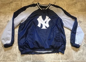 Chaqueta cortavientos pulóver bordada de los New York Yankees MLB deletreada talla L - Imagen 1 de 6
