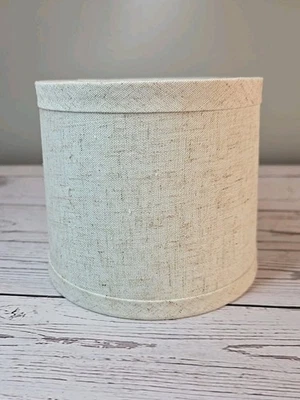 Lamp Shade Allen And Roth Drum Clip On XS Light Gray Fabric 5"x5.75"x4.5" - Image 1 of 4