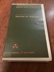 RESERVE BANK OF AUSTRALIA 1995 SEMINAR FOR TEACHERS SYDNEY VHS 17/06/1995 RARE - Bild 1 von 2