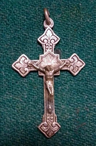 MUY DECORADO COLGANTE CRUCIFIJO PECTORAL METAL DE COLECCIÓN 50mm - Imagen 1 de 4