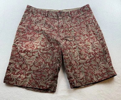 Винтажные шорты Polo Ralph Lauren красный пейсли 10 дюймов внутренний шов барокко бермуды чино 36 - Изображение 1 из 4