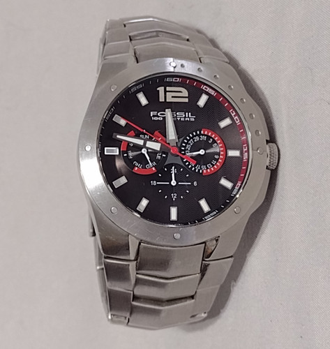 Men's FOSSIL Watch BQ9136 Multi-Function w/ New Battery - Works Great ...