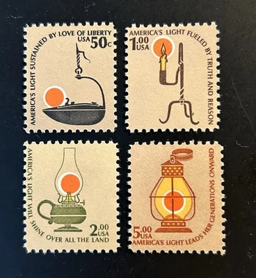 4 Vintage U.S. Stamps  # 1608, 1610, 1611, 1612, VF/XF, MNH, OG. Definitives. - Image 1 of 4