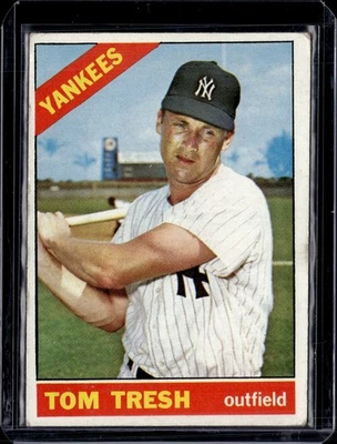 1966 Topps #205 Tom Tresh New York Yankees en muy buen estado (bordes abollados) Foto 1 de 2