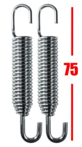Honda CR125 ,CR250 Stainless Steel Swivel End Exhaust Springs X 2 (PAIR) 75mm - Picture 1 of 3