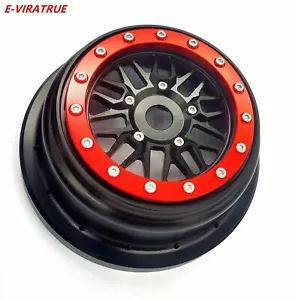 E-VIRATRUE Aluminum Bead Lock Wheel For Losi Super Baja Rey 1/6 Black (1pcs) - Picture 1 of 28