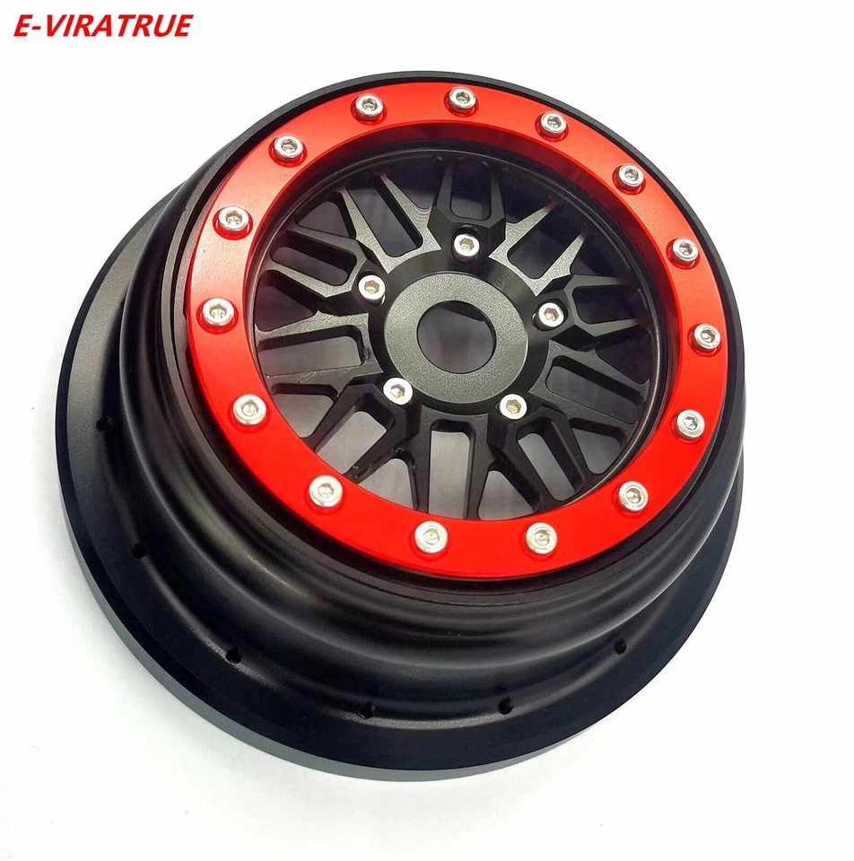 E-VIRATRUE Aluminum Bead Lock Wheel For Losi Super Baja Rey 1/6 Black (1pcs) - Image 1 of 1